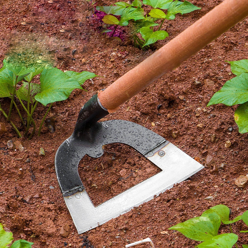 All-Steel Hardened Hollow Hoe – Garden Weeding Tool