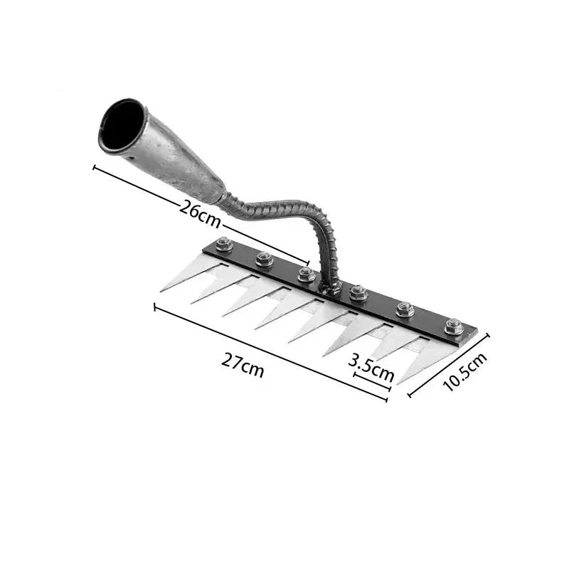 Upgraded Iron Weeding Rake – Heavy-Duty Garden Tool