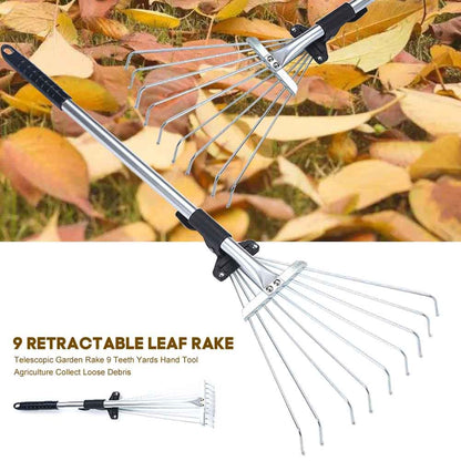 Retractable & Lightweight Mini Garden Rake