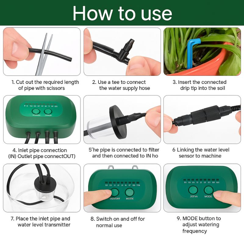 Solar Drip Irrigation Kit for Eco-friendly Automatic Watering